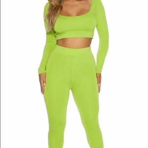 Nakedwrobe green two piece set